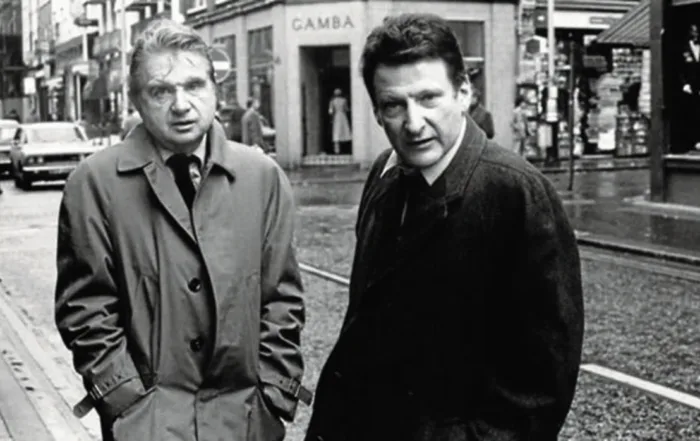 Francis Bacon (a la izquierda) y Lucian Freud, retratados por Harry Diamond en 1974